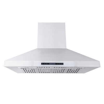 Hotte pour îlot de cuisine professionnelle PROLINE 36 pouces PROLINE, conduit, 1800 CFM, acier inoxydable, lumières DEL, commande tactile LCD, moteur de soufflerie ULTRA-SILENCIEUX, 4 vitesses, garantie de 3 ans