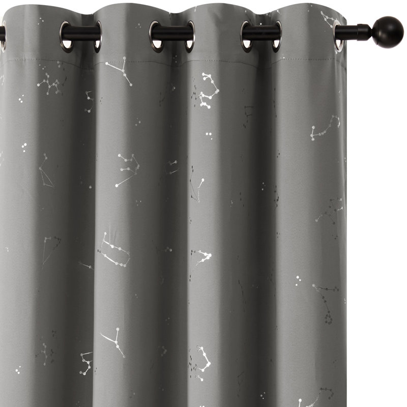 Radmilla Blackout Curtain Pair, Light Grey, 66cm Width x 138cm Drop