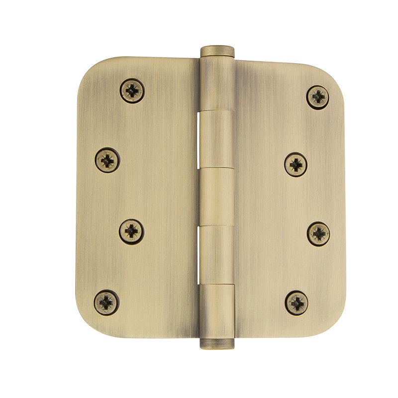 4'' x 4'' Brass Butt Bearing Hinge, Vintage Brass