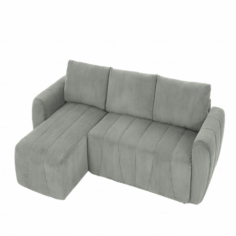 Canapé modulaire Basic, canapé convertible, canapé en L 3 places en tissu moderne