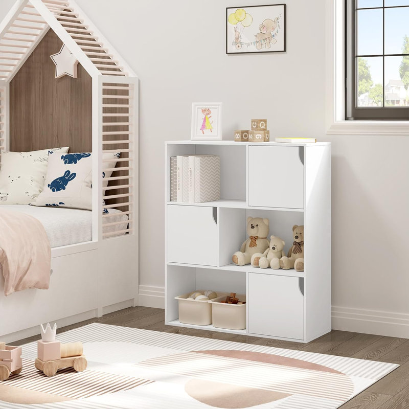 Midence 95cm H x 80cm W Cube Bookcase, White
