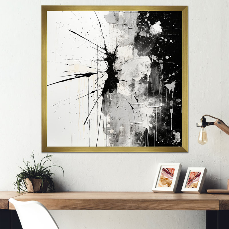 Art mural abstrait sur toile Minimalisme, H 30 po x l 30 po x P 1 po, Cadre doré simple