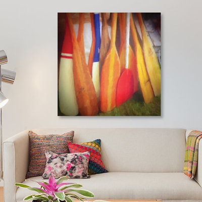 « bateau avirons », impression sur toile