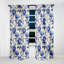 Motifs ornementaux bleus motif victorien II - panneaux de rideaux floraux-95458489