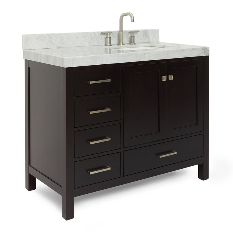 Meuble-lavabo simple 42 po avec comptoir Cambridge, Espresso