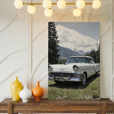 Canvas 1959 Cadillac Classic Car Vintage American Road Trip Art Wall Art Ready To Hang Gallery Wrapped Home Decor Modern Design Decor