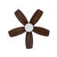 Ventilateur de plafond à profil bas 32 pouces avec lumières et télécommande, pales en bois de noyer noir et foncé