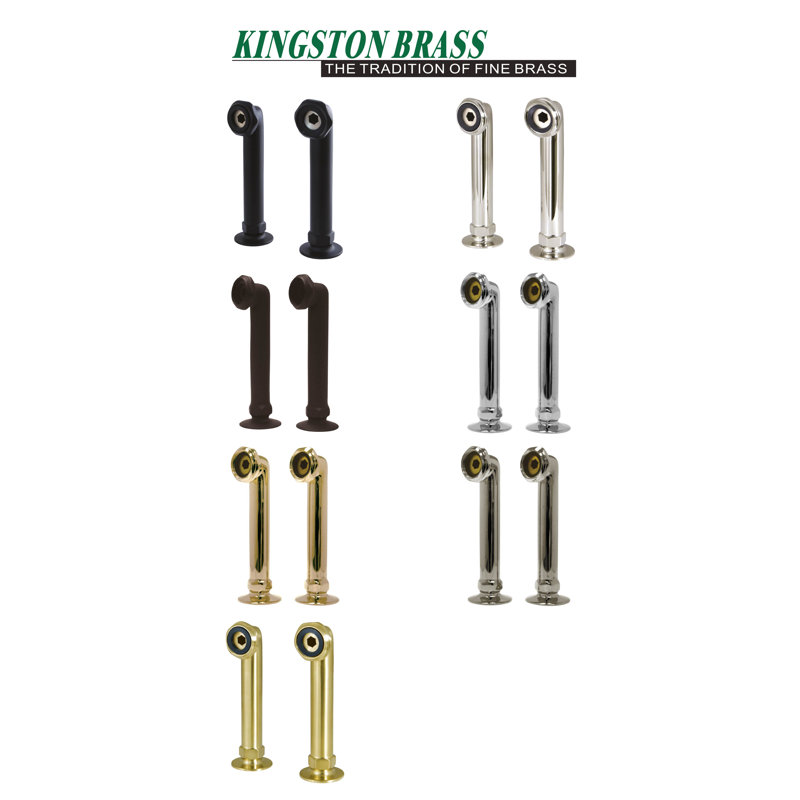 Kingston Brass Aqua Vintage 6-Inch Deck Mount Tub Faucet Riser, Satin Brass