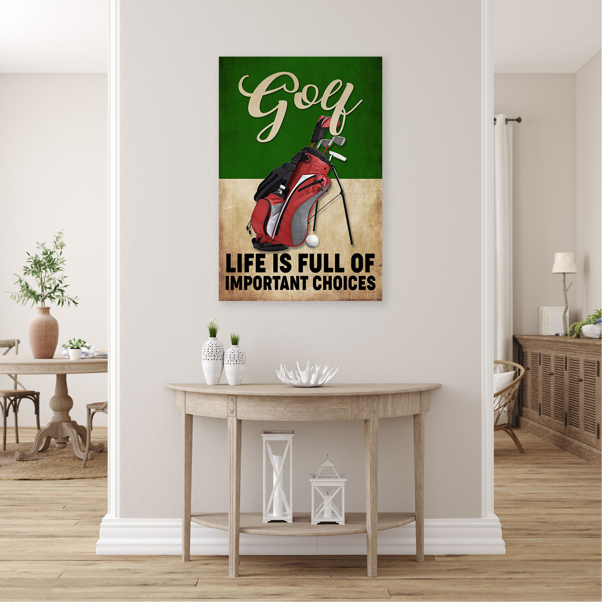 Trinx Golf Life Is Full Of Important Choices Gallery Wrapped Canvas