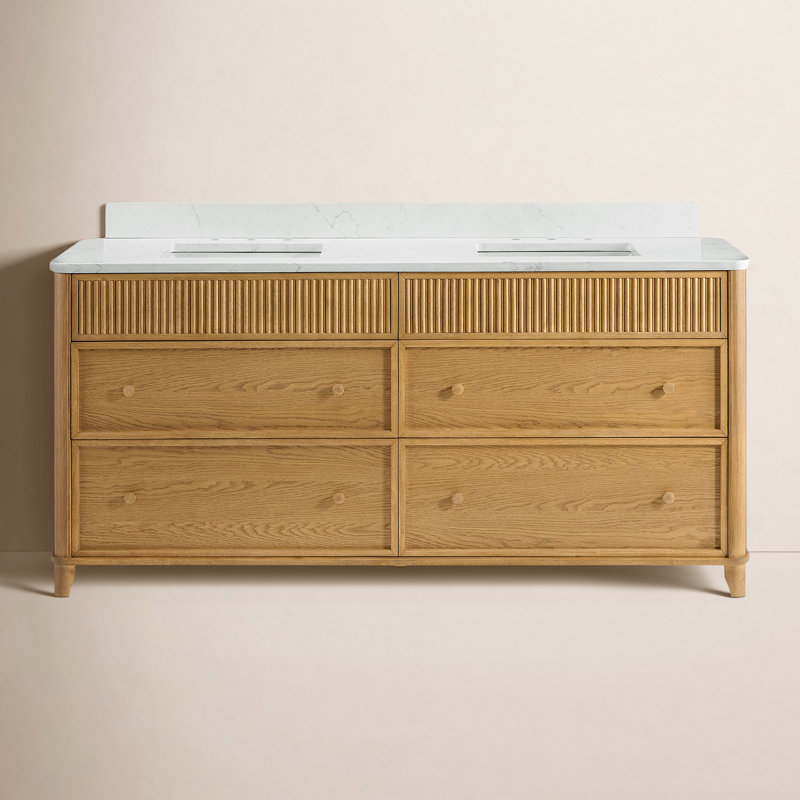 Kathryne 36" Bathroom Vanity In Natural Enhanced Oak, 72", Enhanced Natural Oak