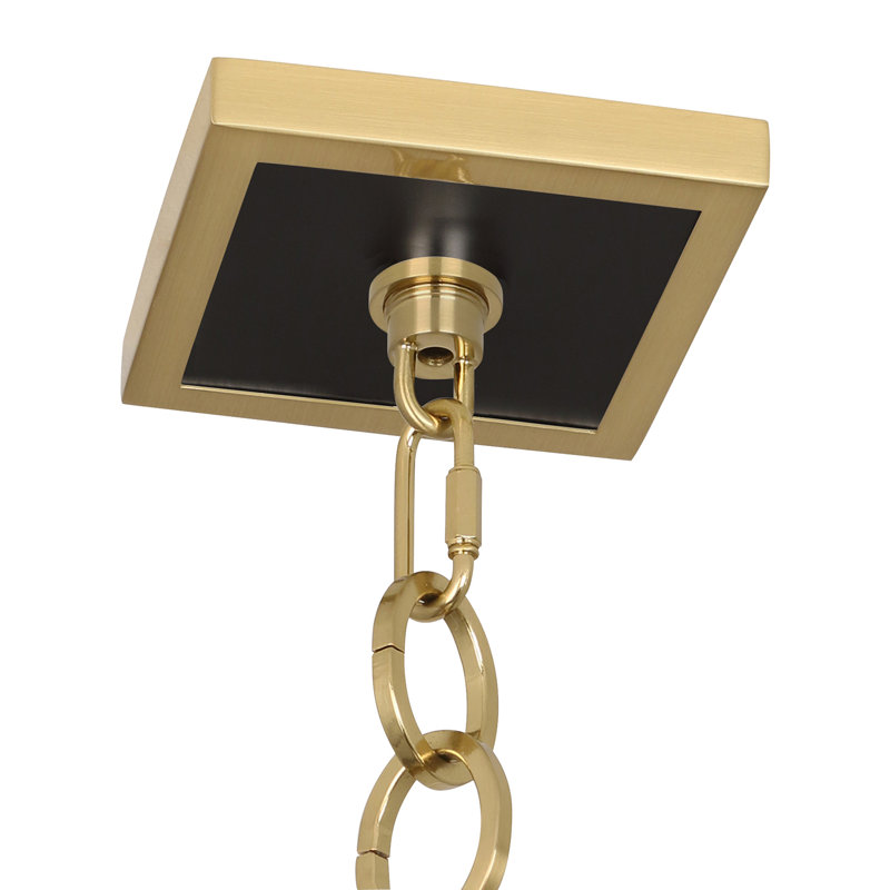 Ranger 3 - Light Chandelier, Matte Black Painted /Modern Brass Accents