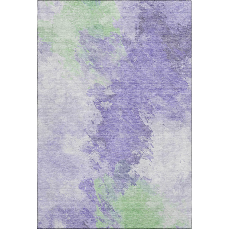 Premium Machine Washable Slesnick AMF1675 Abstract Rug, Rectangle 9' x 12'