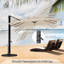 Makella 10pi x 10 pi Parasol sans base, brun clair