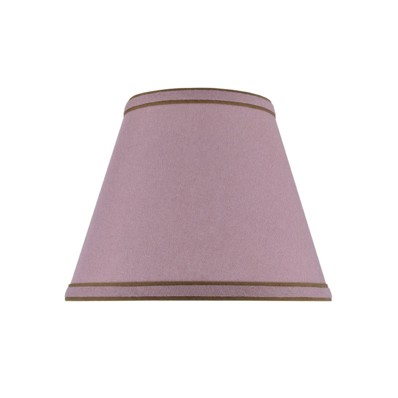 Abat-jour empire en faux lin texturé H 7 po (araignée), Mauve rougeâtre