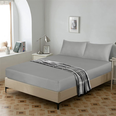 Janoshan Premium 100% Egyptian Cotton Fitted Sheet – Extra Deep Pocket, Soft & Breathable Luxury Hotel-Quality Bedding