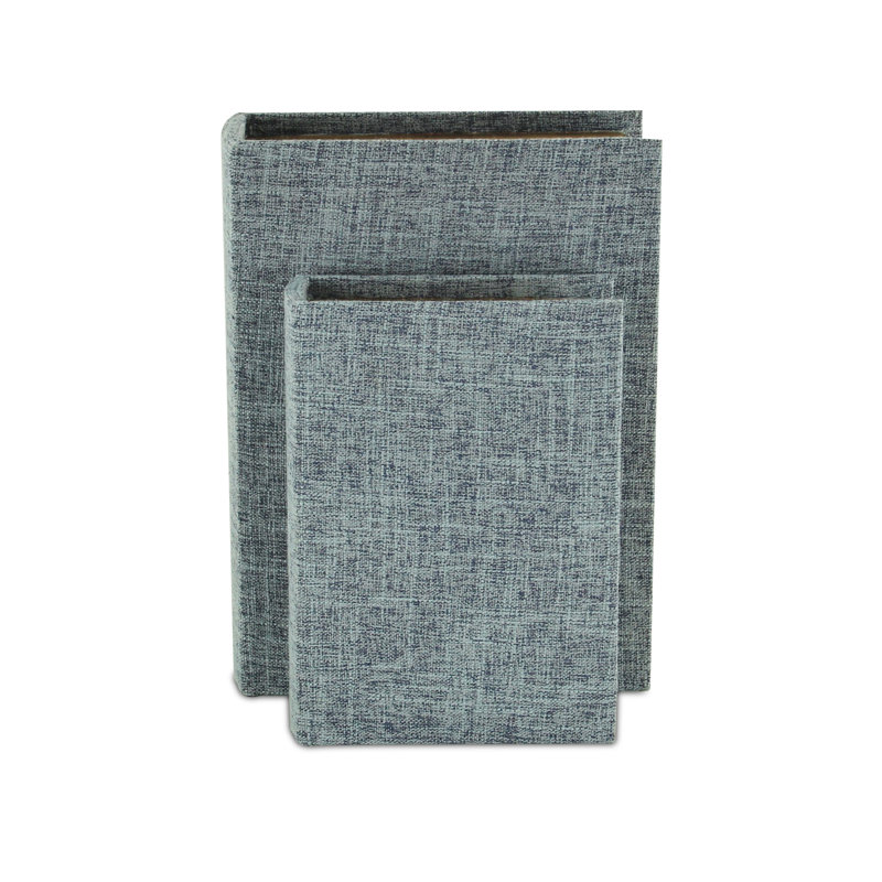 Ensemble de 2 boîtes à livres Aiyanna, Bleu clair