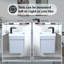 Meuble-lavabo mural gris 16 po avec lavabo en céramique