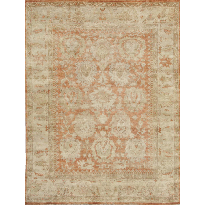 Antique Weave Oushak Wool Oriental Area Rug, Rectangle 8' x 10'