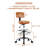Miyana Comfy Adjustable Drafting Stool with Footrest, Adjustable Height-90620504