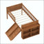 Twin Size Bed Frame with Storage Shelf, Slide, and Ladder-1351588352
