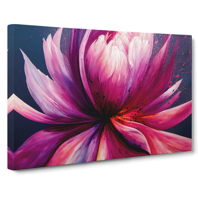 Carnation Flower Splash Vol.1 Abstract - Wrapped Canvas, 35cm H x 50cm W x 3cm D