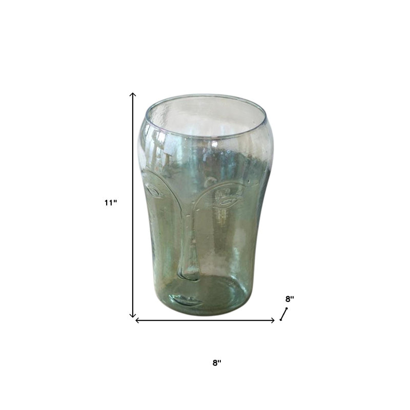Ensemble de deux vases de table en verre