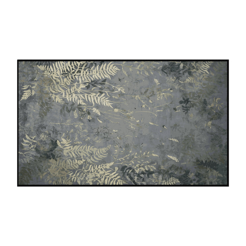 Machine Washable Gray Area Rug, Rectangle 7' x 9'
