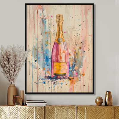 Elegant Champagne Showers II - Champagne, reproduction d'art murale