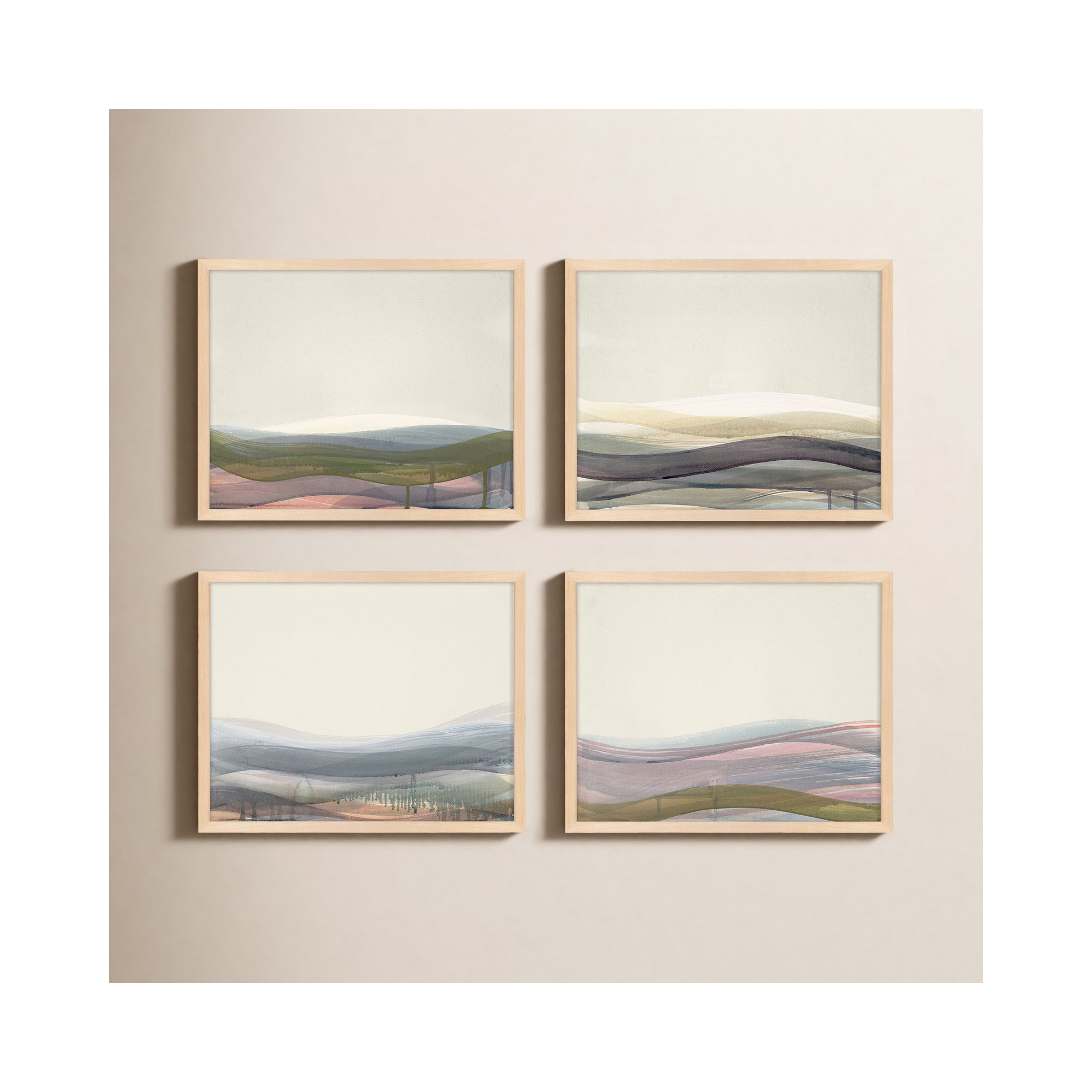 Lalita Preliminary" by Beth James - Framed Wall Art, 20" W x 16" H, White Framed