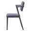 Ensemble de chaises grises et gris à dossier ouvert (ensemble de 2)