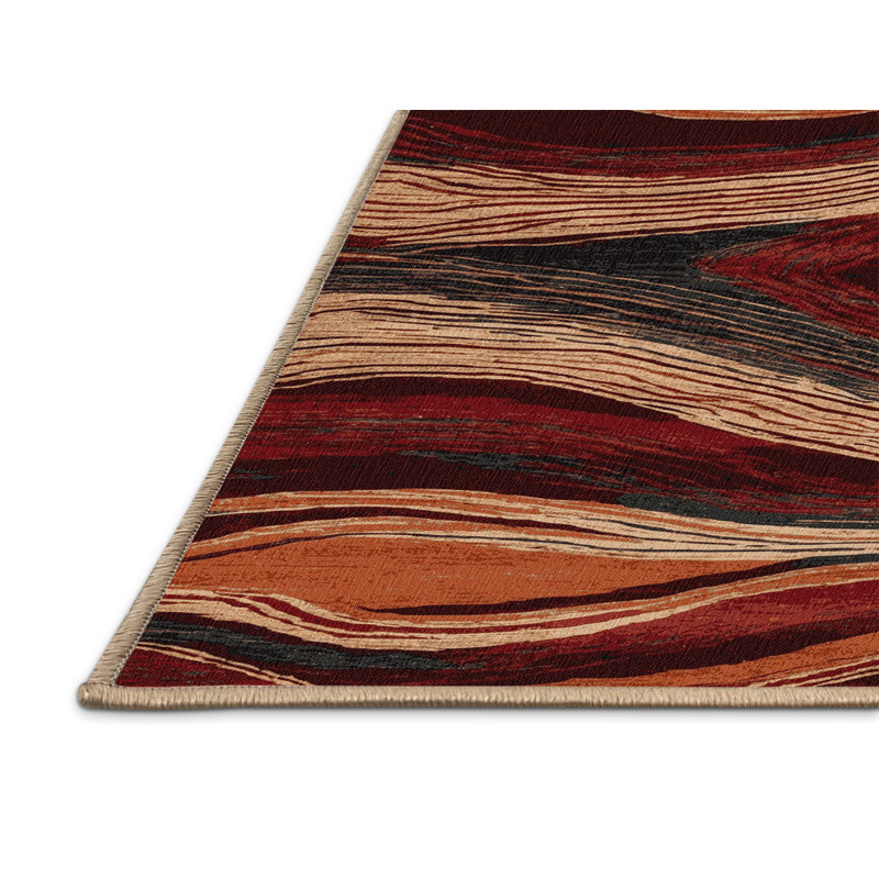 Machine Washable Nature Brown Area Rug, Rectangle 8' x 12'