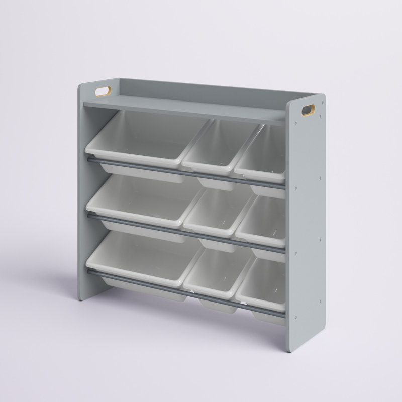 Eliseo Toy Organizer with Bins, Natural Grey