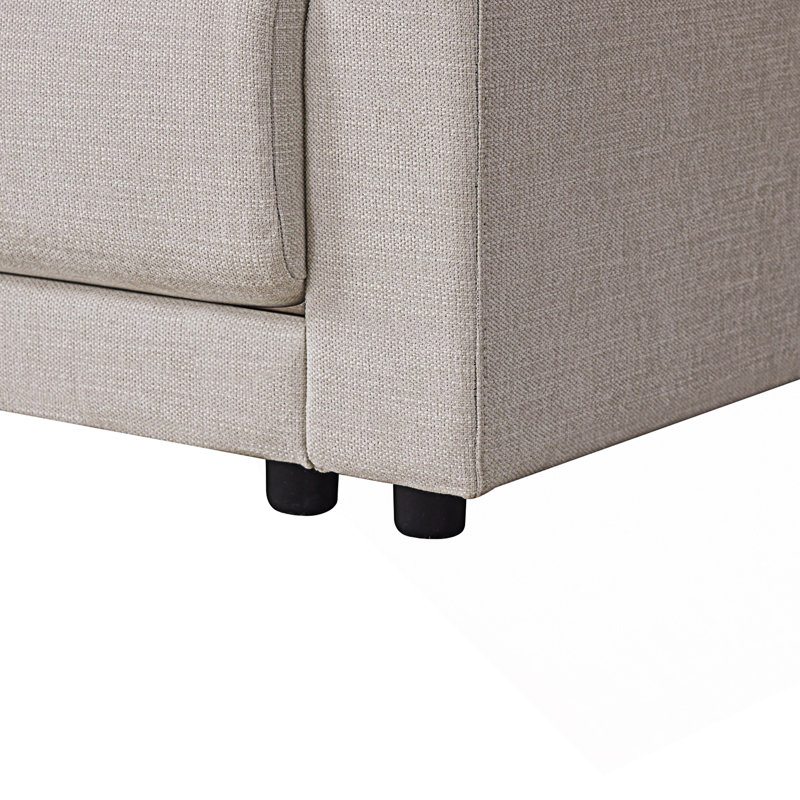 Modular Sectional Sofa With Storage Console And Movable Ottoman