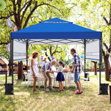 17 Ft. W X 10 Ft. D Steel Pop-Up Canopy