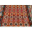 Tapis kilim en laine à tissage plat orange 8 x 12