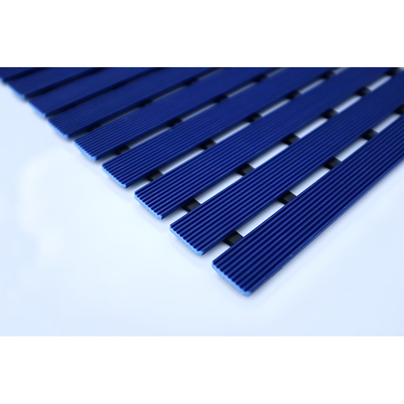 Non-Slip Slatted Shower Mat, Blue