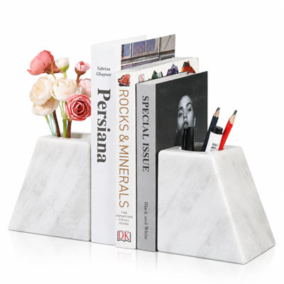 Marble Vase Bookends (Set of 2)