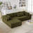 Modern Chenille Upholste Sectional Sofa Couch Set,Modular 108" L Shaped Sectional Living Room Sofa Set With 6 Pillows,Free Combination Sofa Couch For Living Room,Bedroom(Left Chaise)-576085937