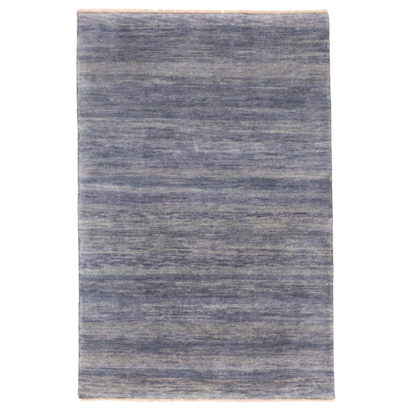 Tapis bleu en denim Pak Finest Gabbeh 4 pi 0 po x 6 pi 0 po