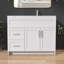 Armoire de salle de bain autoportante sans base de salle de bain blanche non assemblée l 42 po x P 21,5 po x H 33,5 po.-118136068