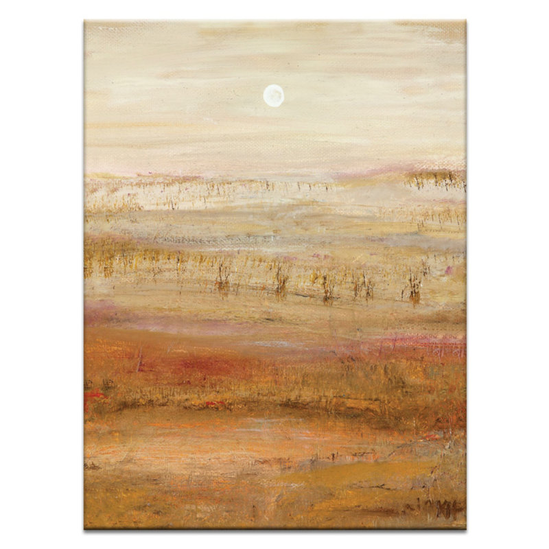 Mid Winter Moon by Karen Hopkins - Painting on Canvas, 51cm H x 41cm W, Wrapped Canvas