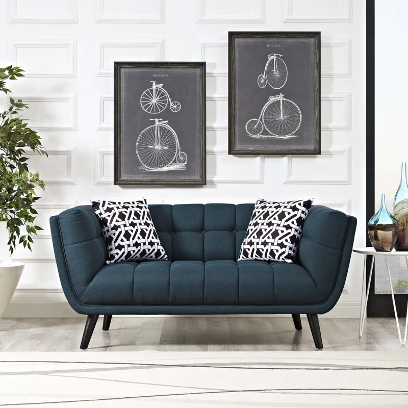 Causeuse en tissu Bestow, Bleu