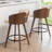 Tyandra Faux Leather Upholstered Swivel Counter Stool-190630657-193850514