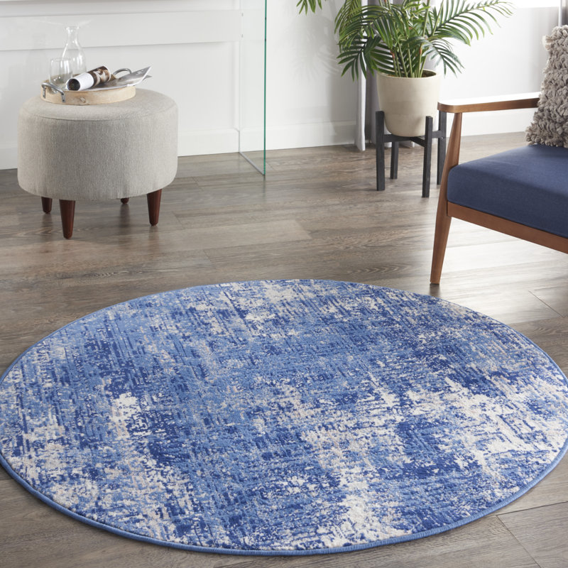 Abstract Indoor Rug, Round 5'