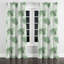 Rideaux occultants à motif floral - rideau vert avec œillets - 1 panneau-797315626-797315630