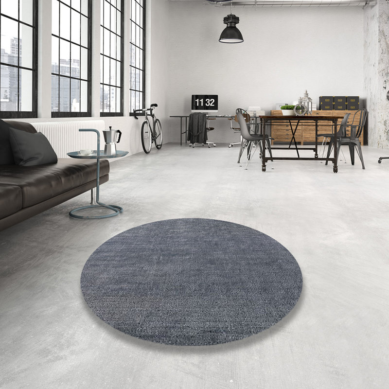 Tapis 100% moderne Mid-Century lavable à la machine 186, Rond 8 pi