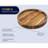 Acacia Wood - Modern Round 22" Serv...