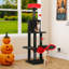 Cat Climbing Tree With Hammock, Scratching Posts, Two Dangling Balls, And Plush Hideaway, Cat Tower For Apartment-416438695