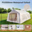Tente de camping gonflable, tente extérieure résistante aux intempéries avec auvent en option pour la cour, le jardin et le camping-128993143