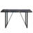 Vesta Modern 55" Rectangular Dining Table, Black Faux Marble Tabletop with Sturdy Metal Sled Base for Kitchen & Dining Room-71806695-74105744